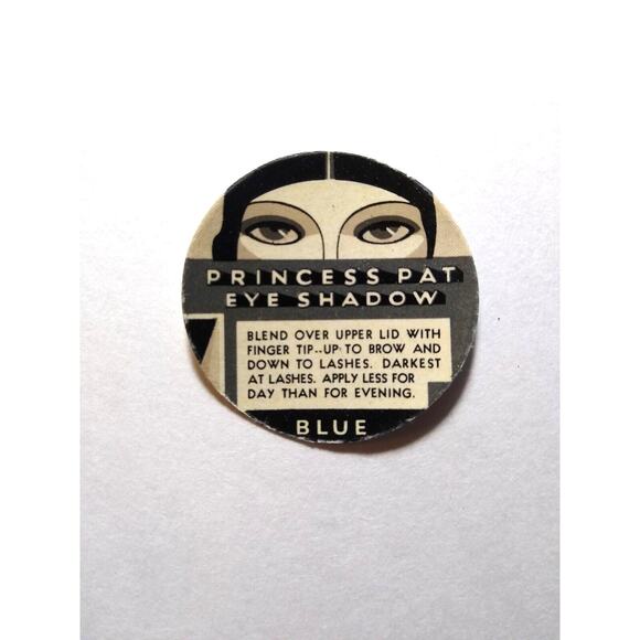 Princess Pat Eye Shadow Makeup Product Label 1940s Vintage Original Art Deco - Picture 1 of 4